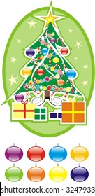 xmas tree+bonus ornaments :)