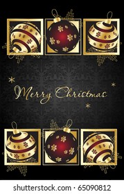 Xmas vector illustration with balls