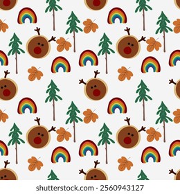 Xmas vector ilustration seamless patern.Great for textile,fabric,wrapping paper,and any print.