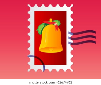 Xmas vector post mark.