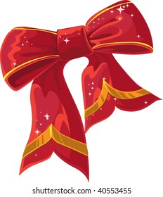 Xmas vector red decoration bow