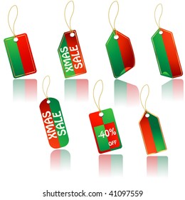 Xmas vector tag with refraction.Visit the gallery for more cool stuff