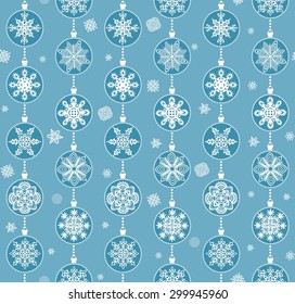 Papel de la pared de Navidad con bolas colgantes