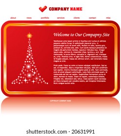 Xmas Website Template, Easy To Use In Adobe Flash Or Illustrator To Export It As A Website, Just Edit Or Replace Text And Add Your Sub Pages.