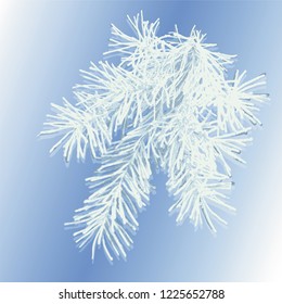 Xmas white decorative tree - vector illustration for greeting cards and posters