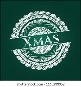 Xmas written with chalkboard texture