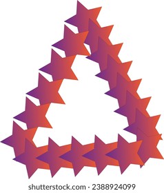 Xmass Star Triangle Icon And Illustrator