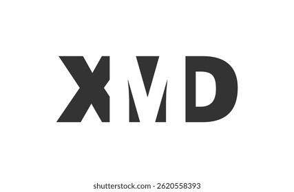XMD logo design. Initial letter X M D bold font style for tech startups, consulting, corporate branding. Creative company name, headlines typography identity, trendy logotype. Vector illustration.