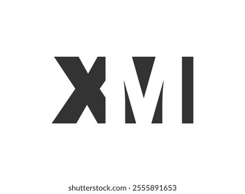 XMI logo design. Initial letter X M I bold font style for tech startups, consulting, corporate branding. Creative company name, headlines typography identity, trendy logotype. Vector illustration.