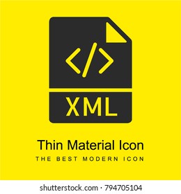 Xml bright yellow material minimal icon or logo design