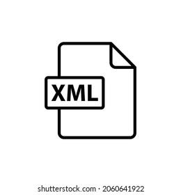 xml document download icon. vector download page symbol
