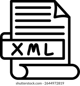 XML extensible markup language data file