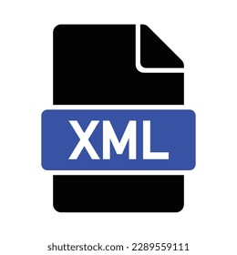 Icono de formato de archivo XML, gráficos vectoriales