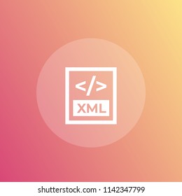 XML file format icon for web and apps