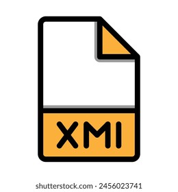 Xml file type format icon. extension document files icons symbol. with flat and outline style