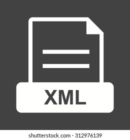 XML, file, website icon vector image. Can also be used for file format, design and storage. Suitable for mobile apps, web apps and print media.