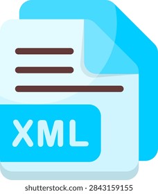 XML format document Colorful Flat minimalist Icon Design