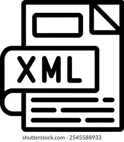 XML Line Icon Vector Design