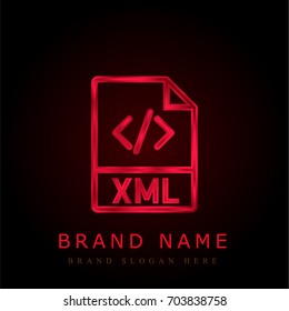 Xml red chromium metallic logo
