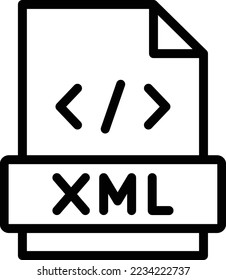 Xml Vector Icon Design Illustration