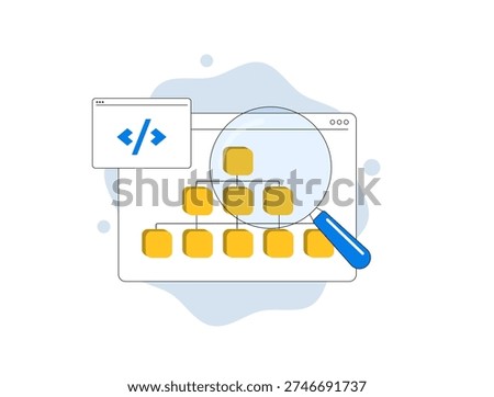 XML website sitemap, site structure hierarchy, URL indexing list, SEO crawler optimization, search engine submission file, web navigation diagram, modern flat infographic design, vector illustration