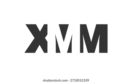 Design do logotipo XMM. Letra inicial X M M estilo de fonte em negrito para start-ups de tecnologia, consultoria, marca corporativa. Nome criativo da empresa, manchetes identidade tipográfica, logotipo moderno. Ilustração vetorial.