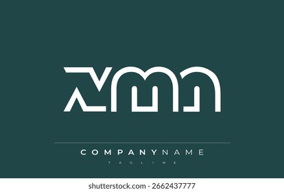 XMN Minimalistic Logo Design Featuring Geometric Shapes and Simple Typography. Abstract letter logo design