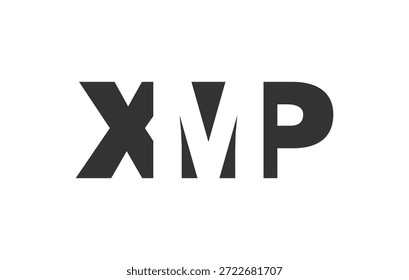 XMP logo design. Initial letter X M P bold font style for tech startups, consulting, corporate branding. Creative company name, headlines typography identity, trendy logotype. Vector illustration.