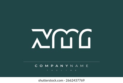 XMR Minimalistic Logo Design Featuring Geometric Shapes and Simple Typography. Abstract letter logo design