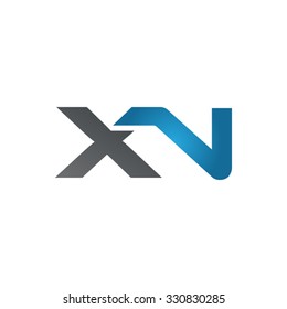 XN company linked letter logo blue