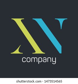 XN company logo design . Monogram.