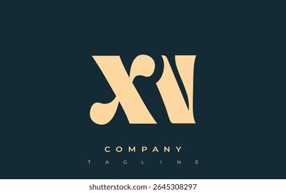 XN Creative Abstract Typography Logo Design. Elegant logo combining bold typography and creative shapes, ideal for branding and identity solutions.