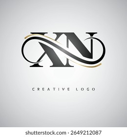 XN Infinity Monogram Logo – Elegant Modern Letter mark Design with Luxury Loop and Stylish Branding Symbol
