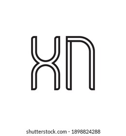 xn initial letter vector logo