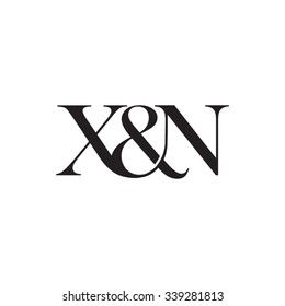 X&N Initial logo. Ampersand monogram logo