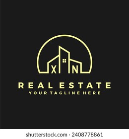 XN initials homes modern building company logo vector.eps