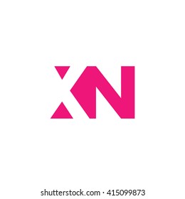 XN Logo. Vector Graphic Branding Letter Element. White Background