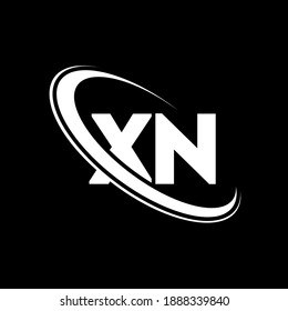 Letra inicial modelo de diseño vectorial de logotipo XN