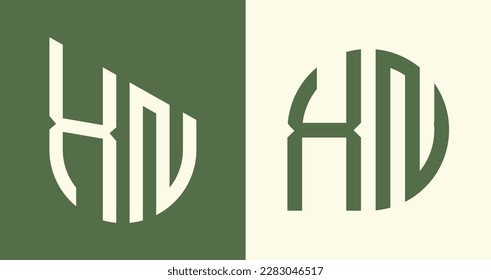 XN modern initial letter logo design vector bundle. It will be suitable for which company or brand name start those initial.
