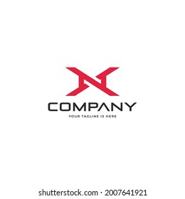 XN or NX letters simple minimal logo icon sign design concept. Vector template. Isolated object on background