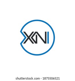XN or NX ‍abstract outstanding professional business awesome artistic branding company different colors illustration logo.