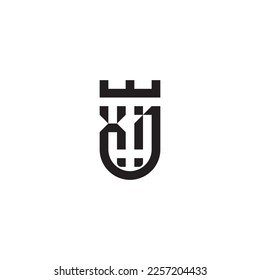 Logotipo retro de concepto de escudo XN en un diseño profesional de alta calidad que se imprimirá en cualquier medio de impresión