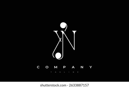 XN Typography Logo Design. Stylish monogram design depiction featuring the letters X and N combined in an artistic signature style, delivering a unique and creative visual representation.