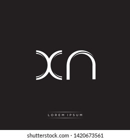 xn x n Logo Initial Letter Split Lowercase Modern Monogram Template Design