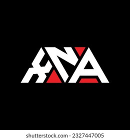 XNA Dreieck Buchstaben Logo Design mit Dreieck Form. XNA Dreieck Logo Design Monogramm. XNA Dreieck Vektorlogo Vorlage mit roter Farbe. XNA Dreieckslogo Einfaches, elegantes und luxuriöses Design.