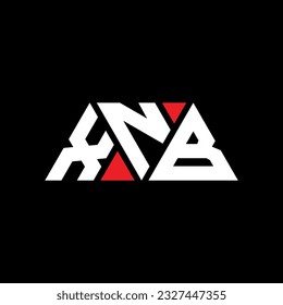 XNB triangle letter logo design with triangle shape. XNB triangle logo design monogram. XNB triangle vector logo template with red color. XNB triangular logo Simple, Elegant, and Luxurious design.