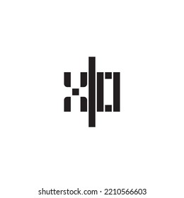 XO geometric bold concept in high quality professional design that will print well across any print media