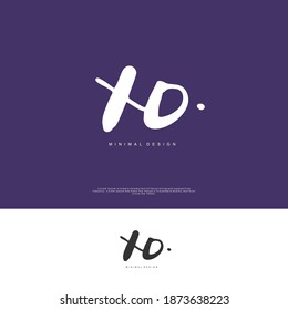 XO Escritura manual inicial o logotipo manuscrito para la identidad. Logo con firma y estilo dibujado a mano.