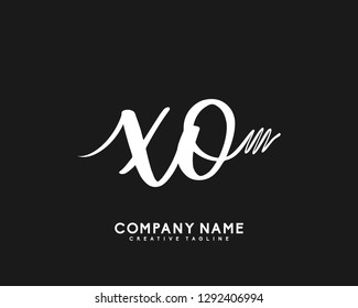 XO Initial Handwriting Logo Template Vector