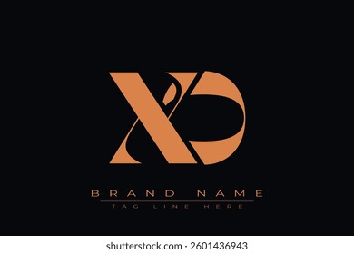 XO initial letter logo design. Letter X and O luxury alphabet letter logo icon template